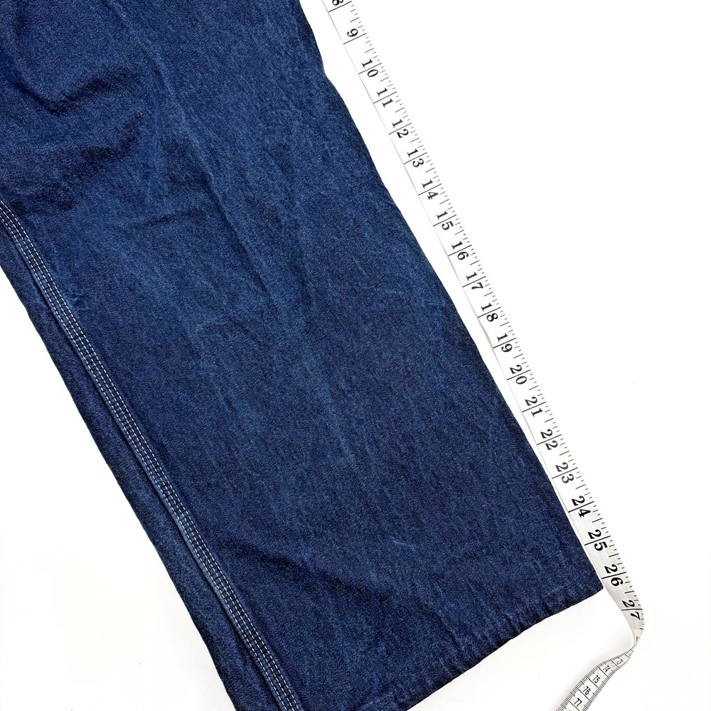 Dickies Denim Bib Overalls Men 36X26 Dark Wash Carpenter Workwear Heavy Duty - Picture 7 of 9